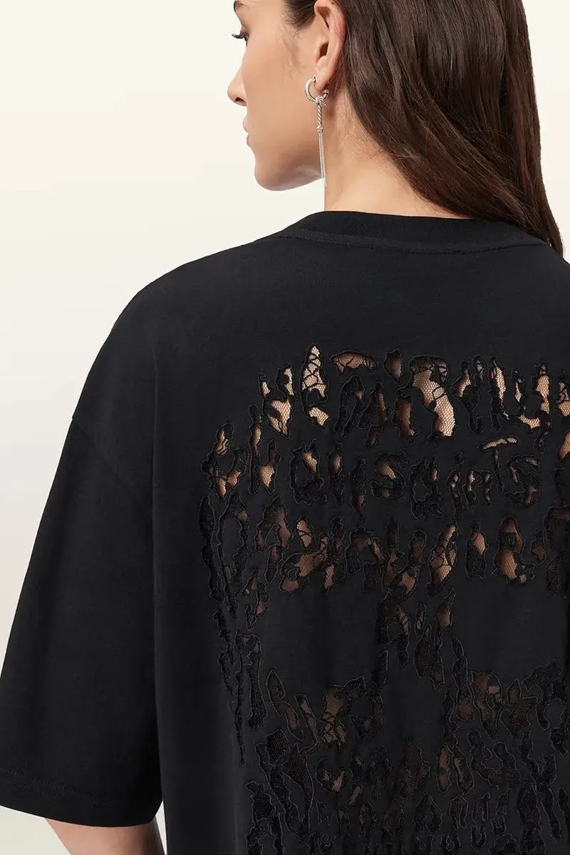 AllSaints T-shirt Donna Nero 3778388 miniatura 2