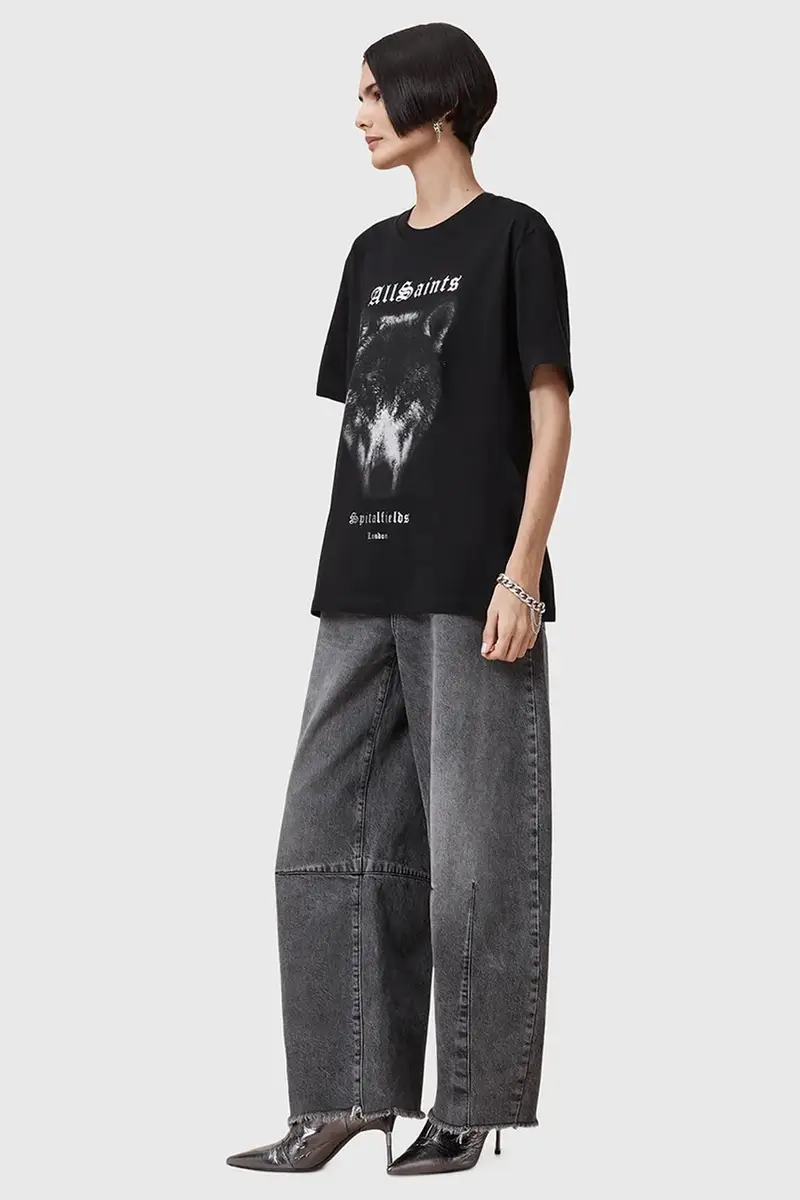 AllSaints T-shirt Donna Nero 3635912 miniatura 5