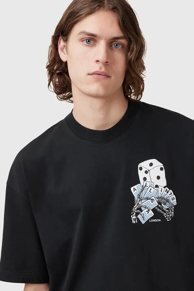 AllSaints T-shirt Uomo Nero 3151416 miniatura 4