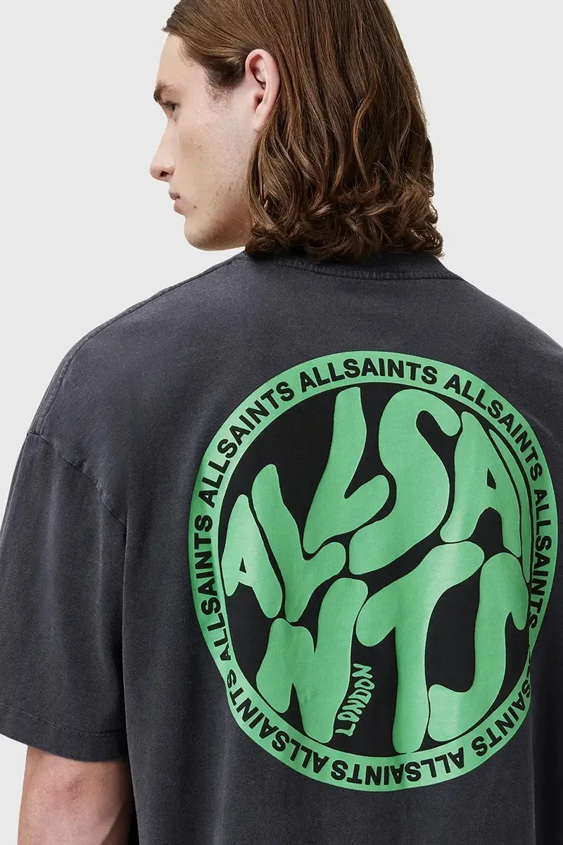 AllSaints T-shirt Uomo Grigio 2982859 miniatura 3