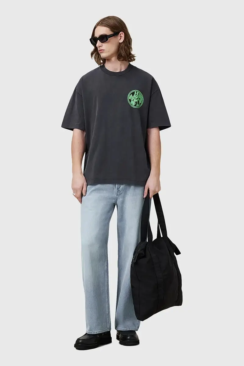 AllSaints T-shirt Uomo Grigio 2982859 miniatura 5