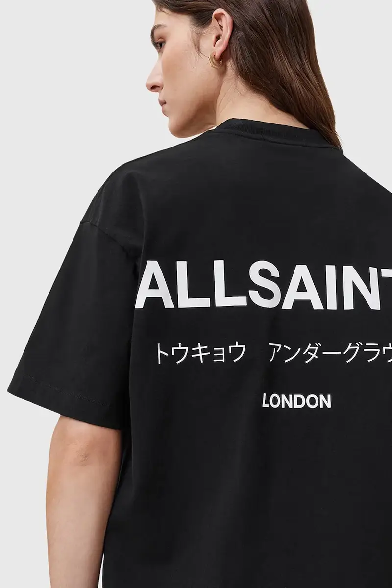 AllSaints T-shirt Donna Nero 3648345 miniatura 4