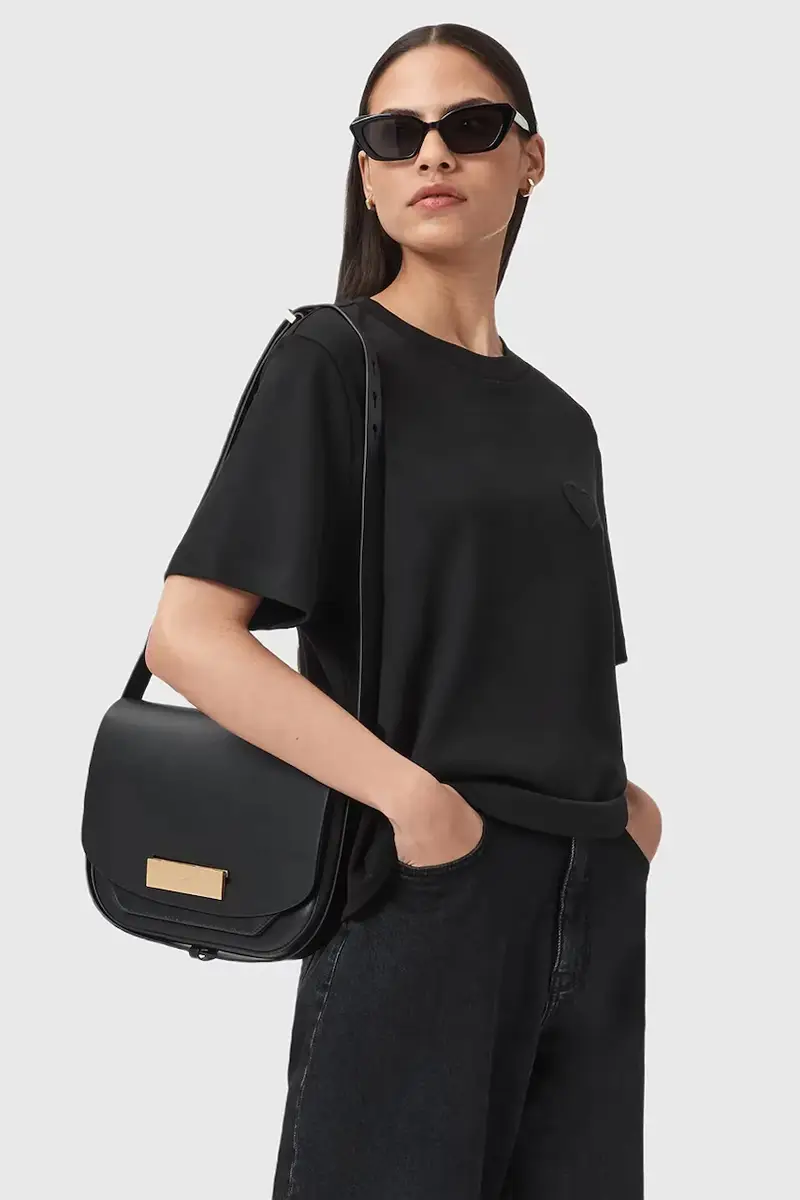 AllSaints T-shirt Donna Nero 3776722 miniatura 4