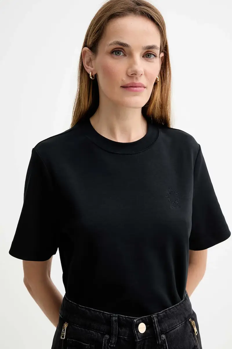 AllSaints T-shirt Donna Nero 3777126 miniatura 4