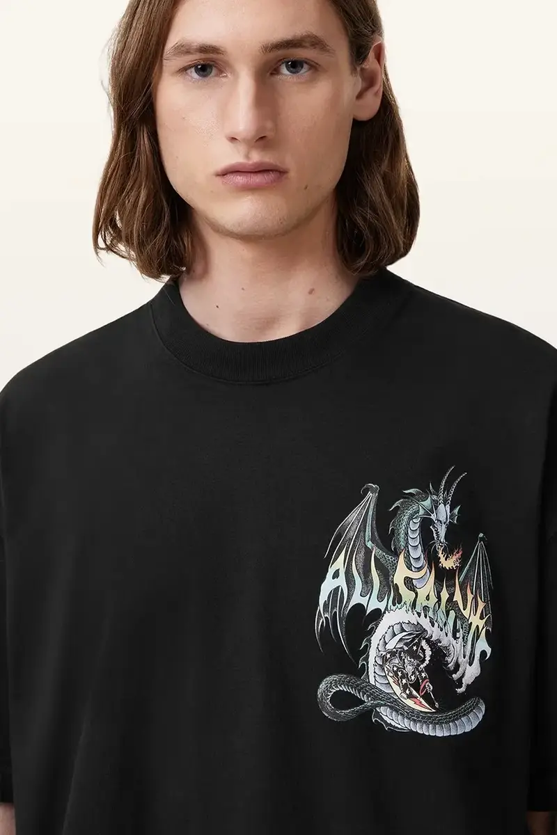 AllSaints T-shirt Uomo Nero 3847787 miniatura 3