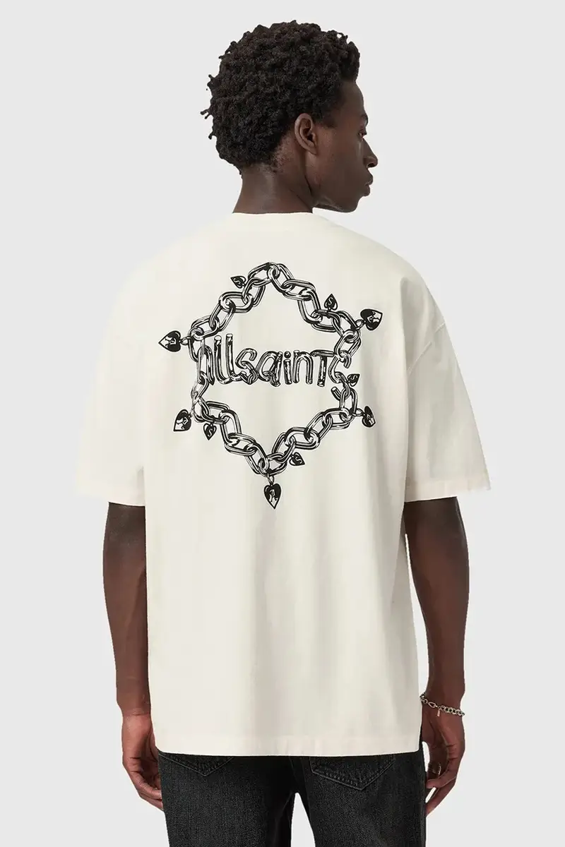 AllSaints T-shirt Uomo Bianco 3578392 miniatura 4
