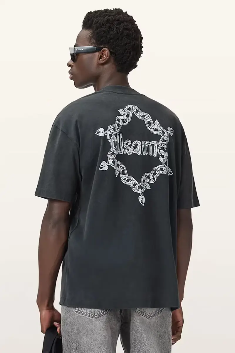 AllSaints T-shirt Uomo Nero 3648513 miniatura 3