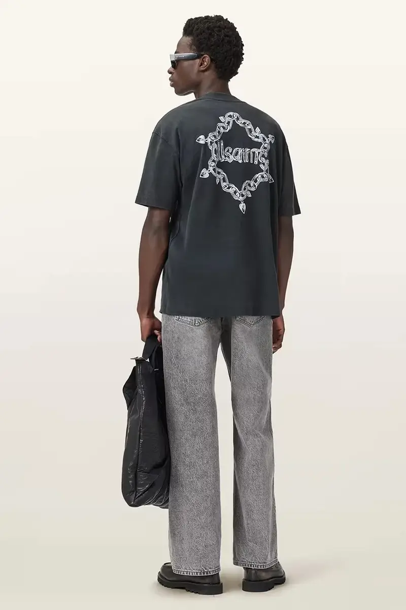 AllSaints T-shirt Uomo Nero 3648513 miniatura 4