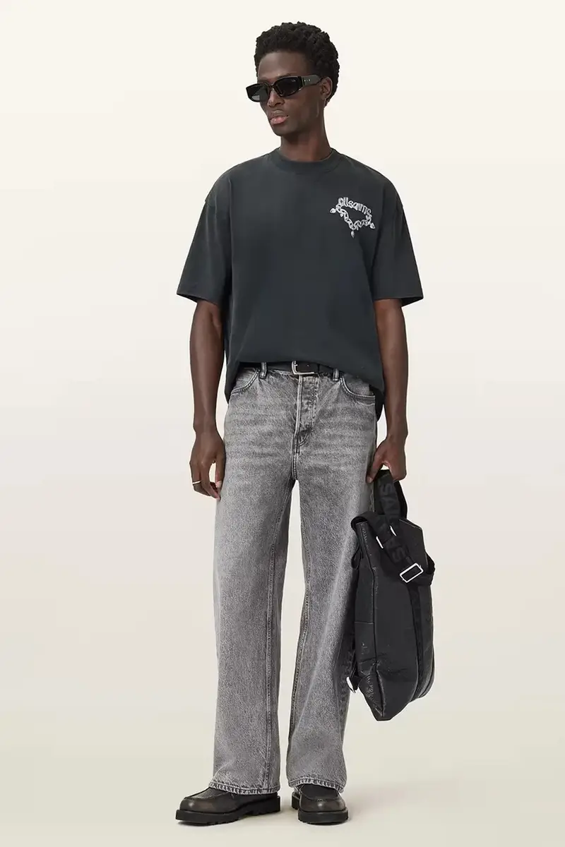 AllSaints T-shirt Uomo Nero 3648513 miniatura 5