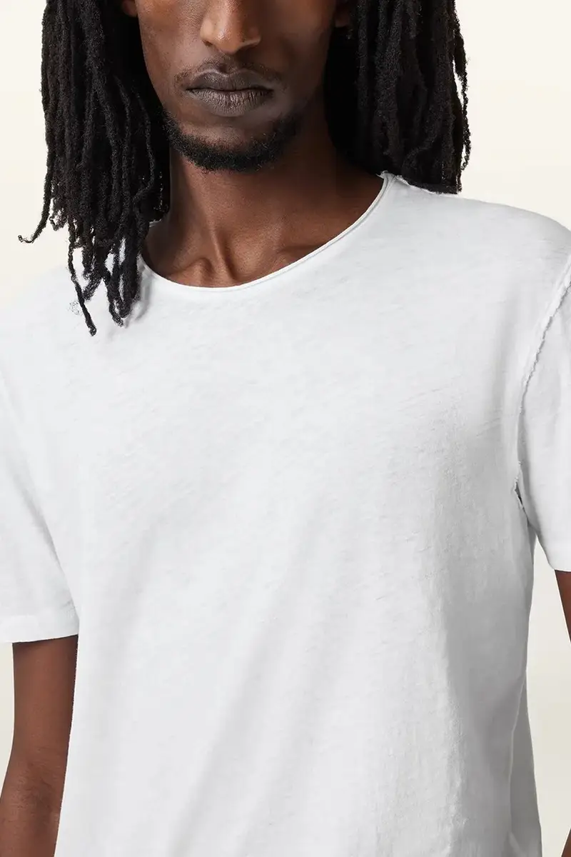 t-shirt in cotone FIGURE colore blu M025JB Bianco miniatura 2