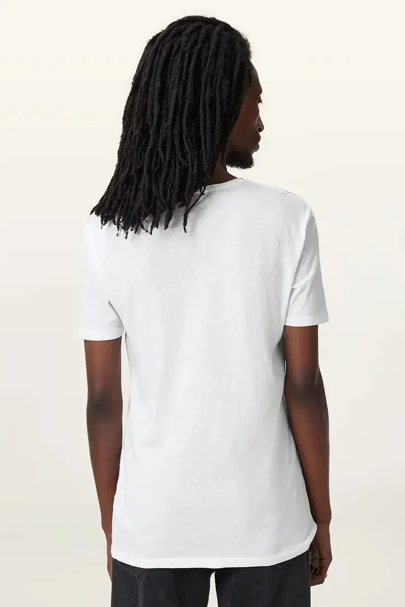 t-shirt in cotone FIGURE colore blu M025JB Bianco miniatura 4