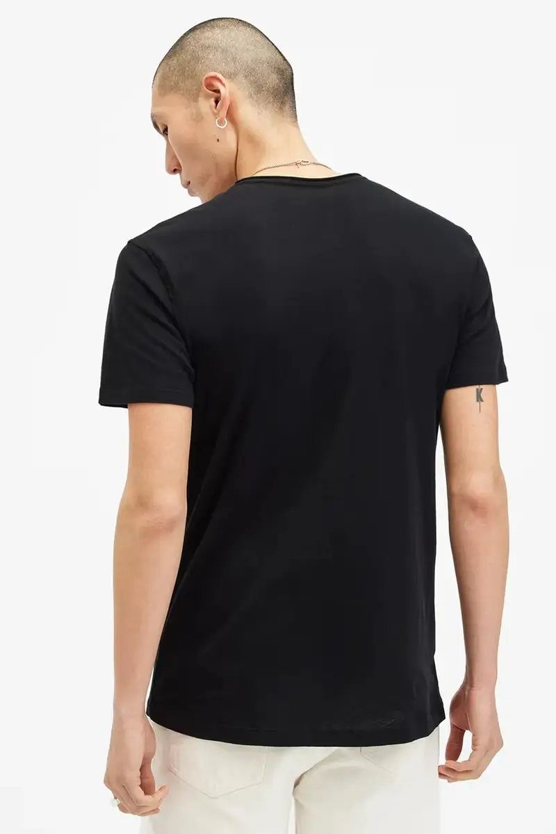 t-shirt in cotone FIGURE colore blu M025JB Nero miniatura 4