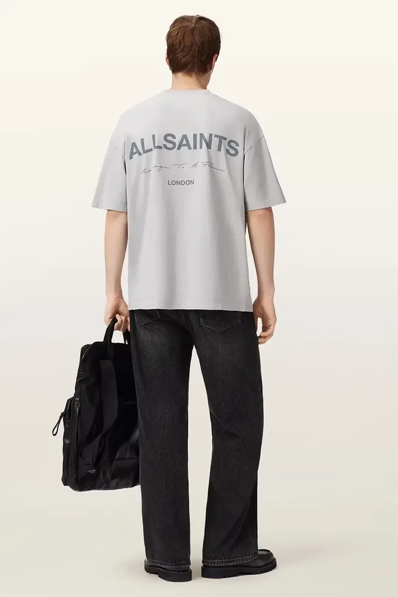 AllSaints T-shirt Uomo Grigio 2982906 miniatura 4