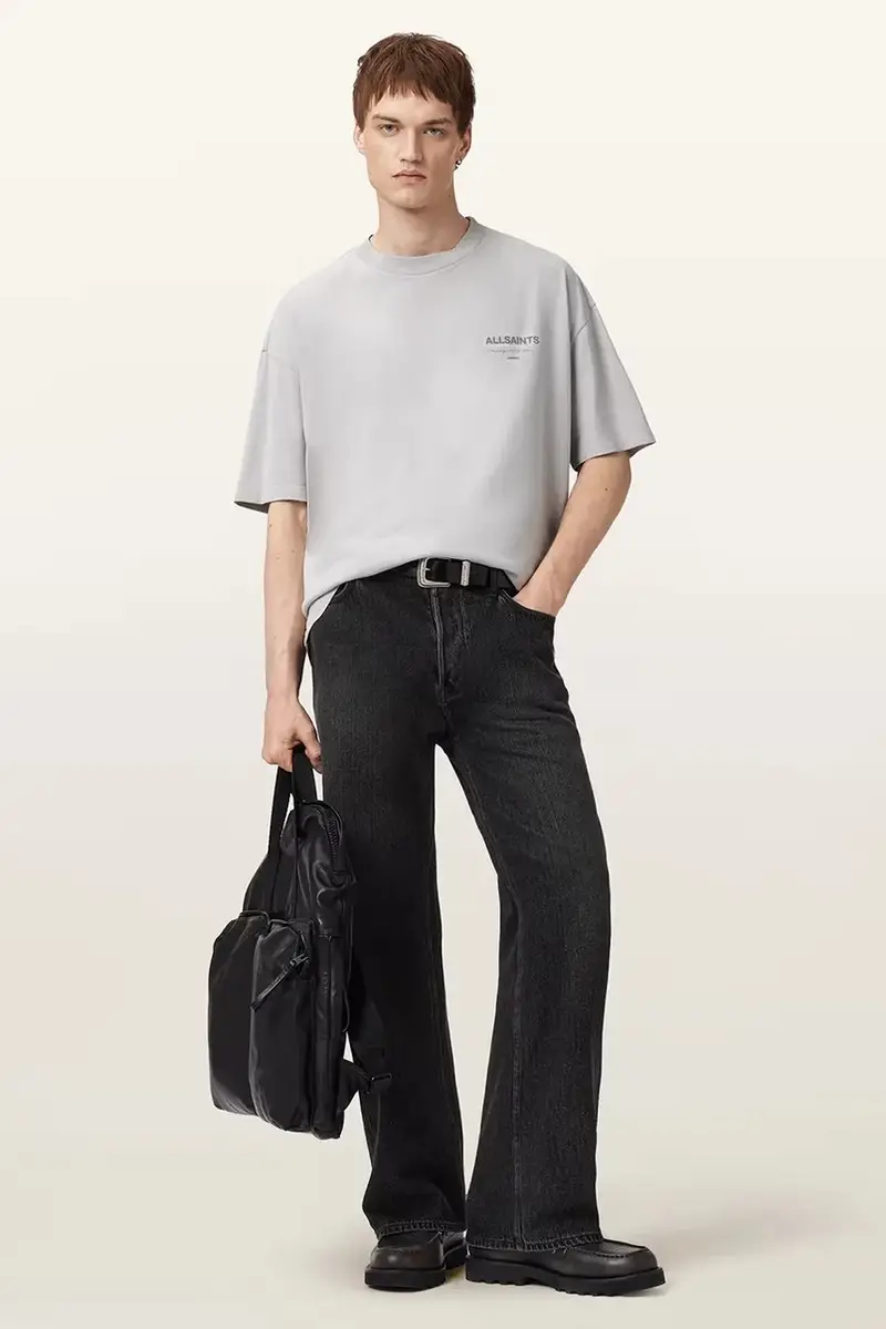 AllSaints T-shirt Uomo Grigio 2982906 miniatura 5