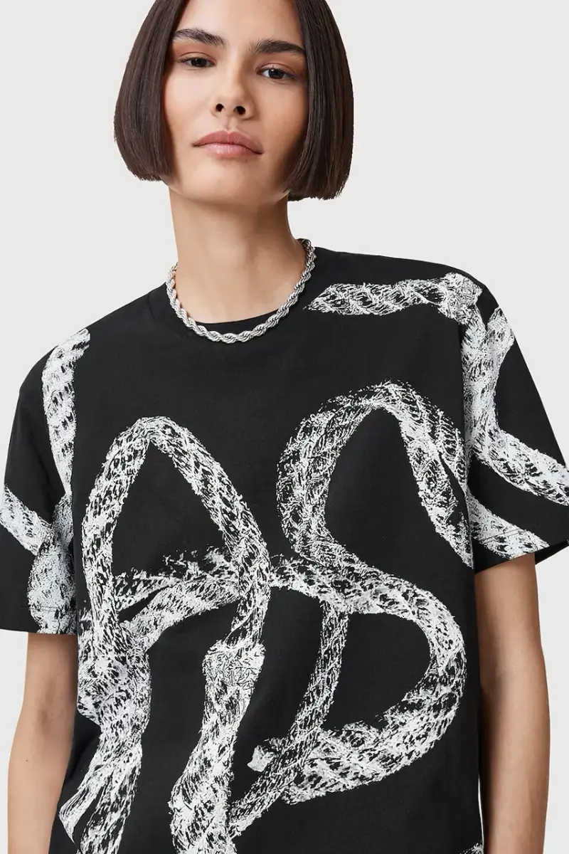 AllSaints T-shirt Donna Nero 3151544 miniatura 2