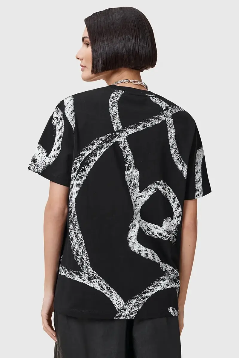 AllSaints T-shirt Donna Nero 3151544 miniatura 4