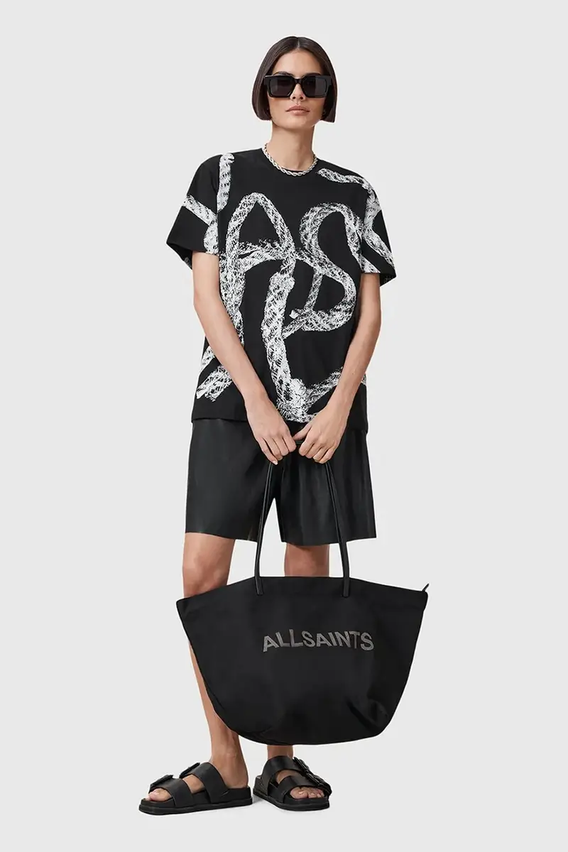 AllSaints T-shirt Donna Nero 3151544 miniatura 5