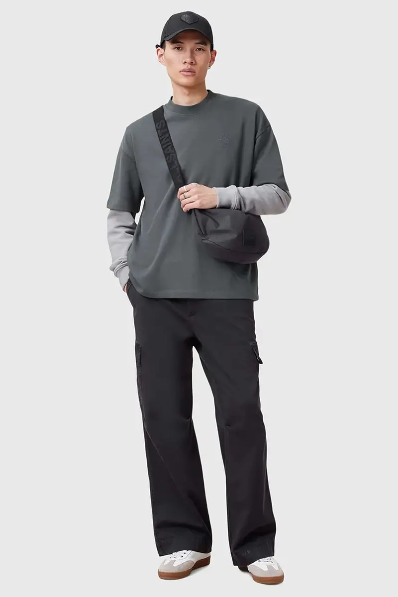 AllSaints T-shirt Uomo Grigio 3324920 miniatura 4