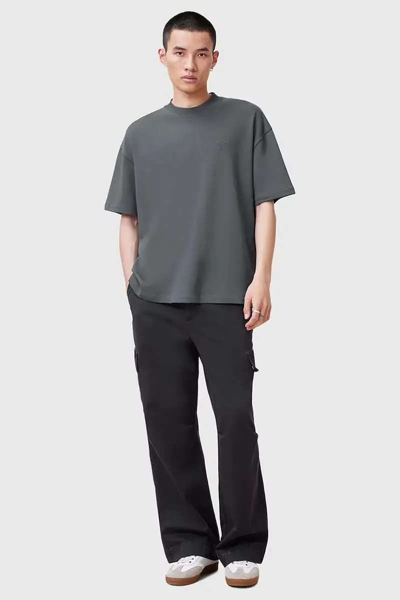 AllSaints T-shirt Uomo Grigio 3324920 miniatura 5