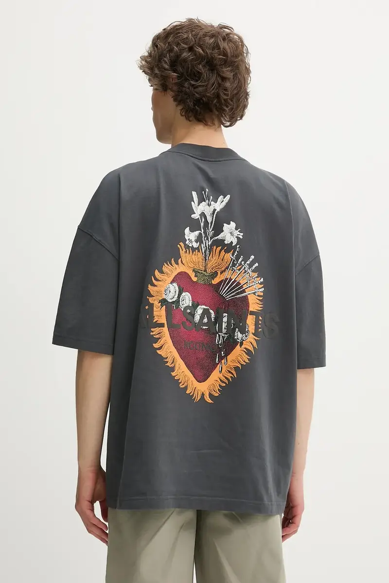 AllSaints T-shirt Uomo Grigio 3324966 miniatura 3