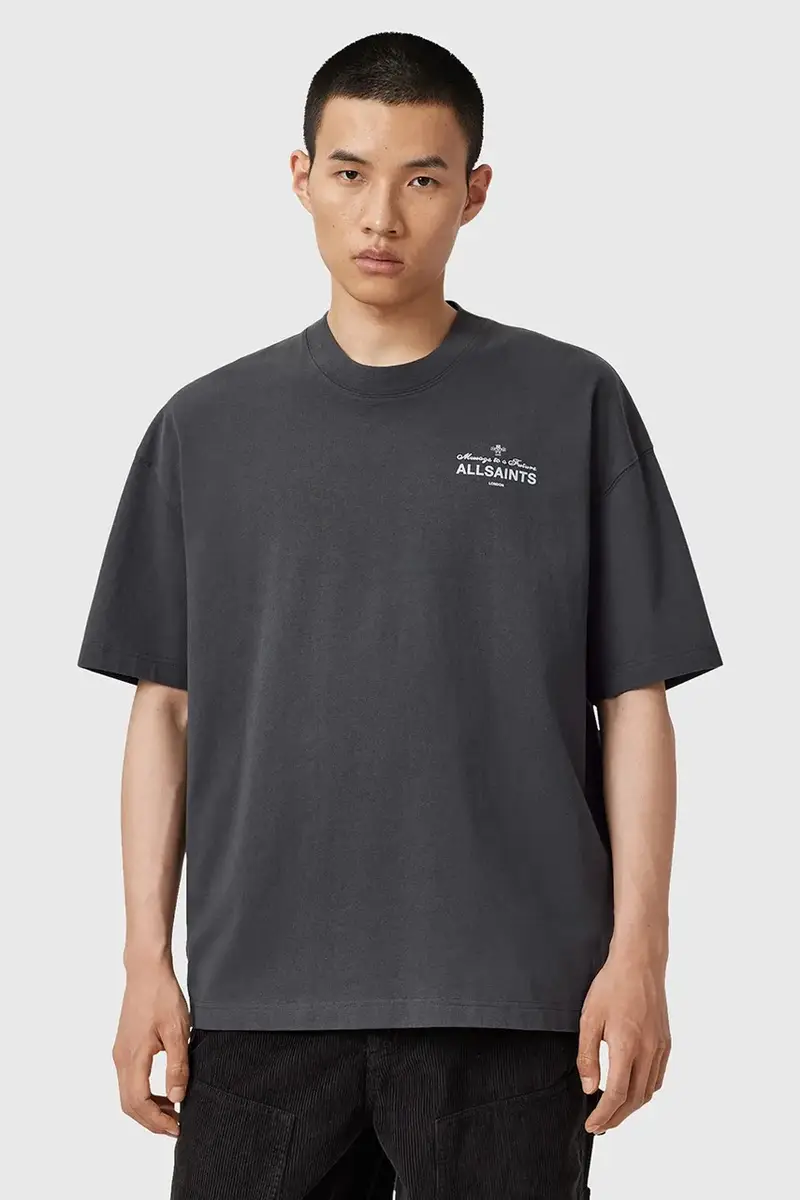 AllSaints T-shirt Uomo Nero 3646334 miniatura 4