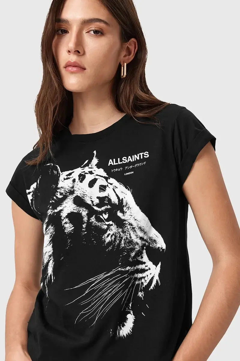 AllSaints T-shirt Donna Nero 3275969 miniatura 2