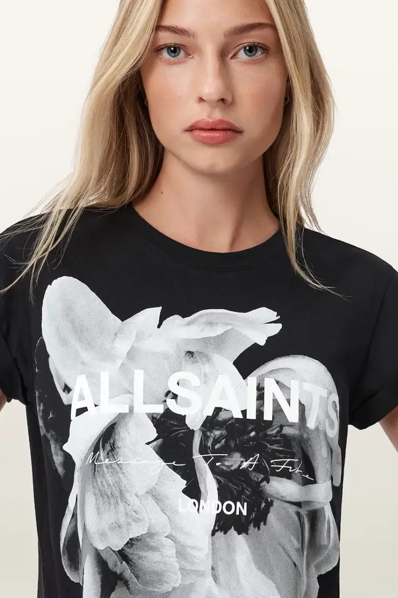 AllSaints T-shirt Donna Nero 3777035 miniatura 2