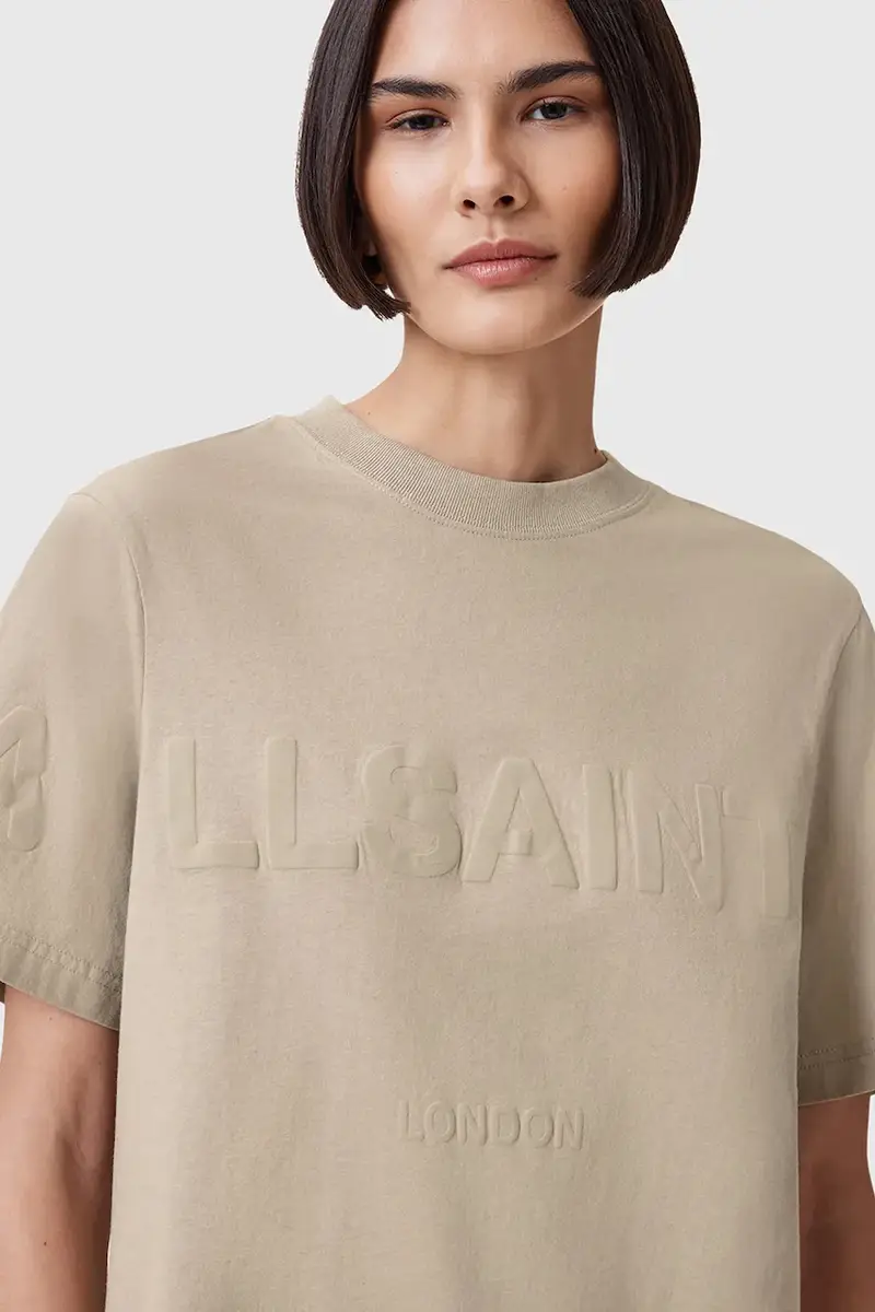 AllSaints T-shirt Donna Beige 3123095 miniatura 2