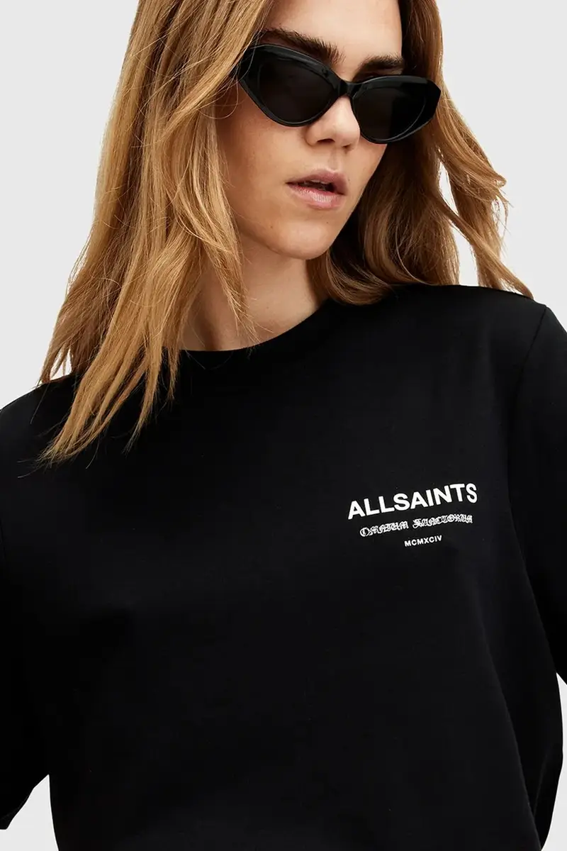 AllSaints T-shirt Donna Nero 3626730 miniatura 4