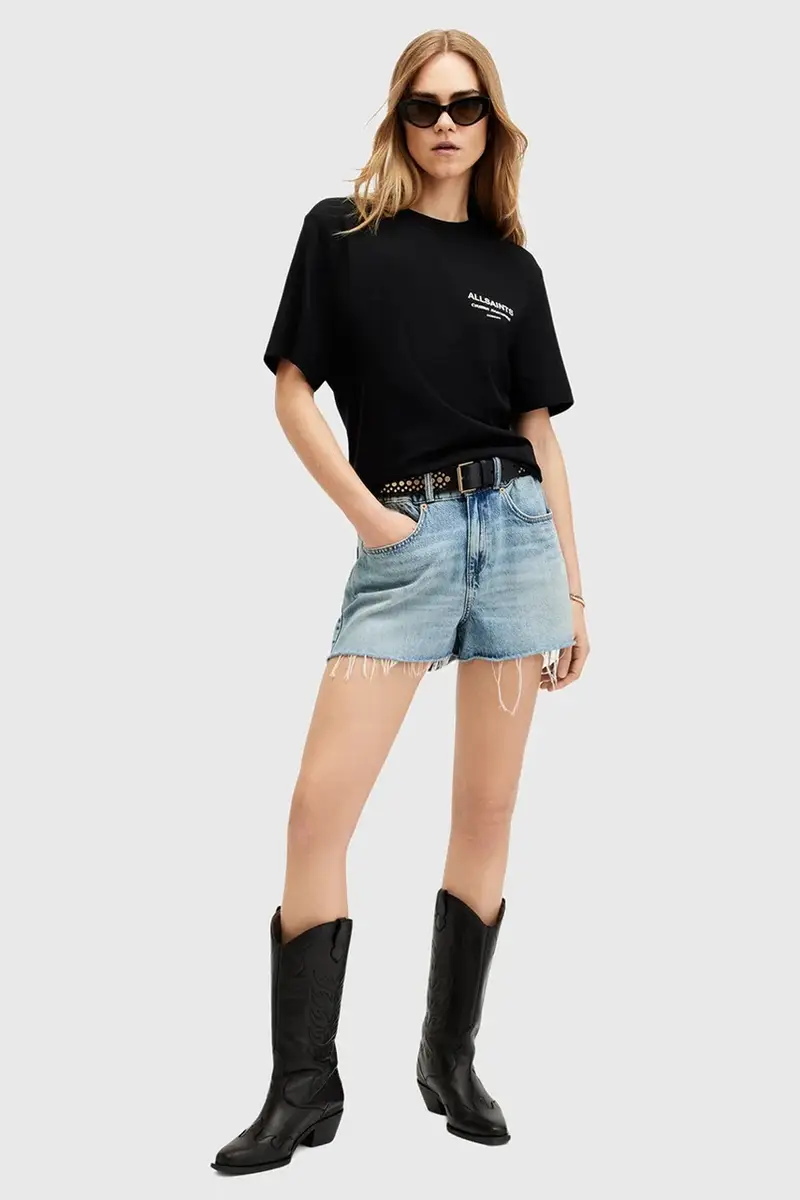 AllSaints T-shirt Donna Nero 3626730 miniatura 5