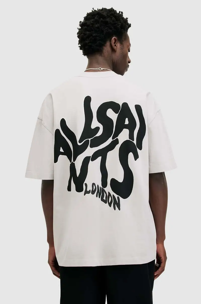 AllSaints T-shirt Uomo Bianco 3124057 miniatura 4