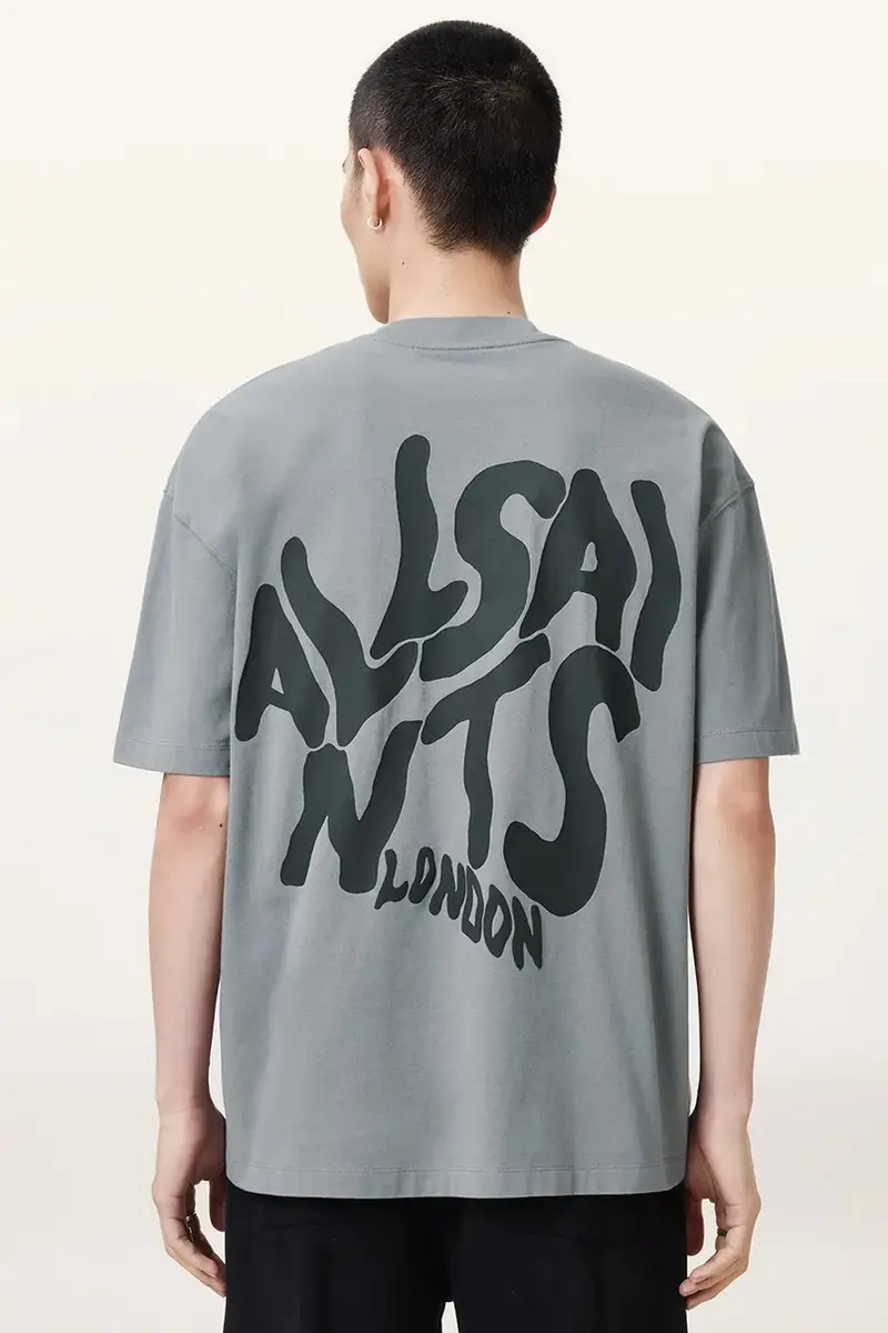 AllSaints T-shirt Uomo Grigio 3324564 miniatura 2