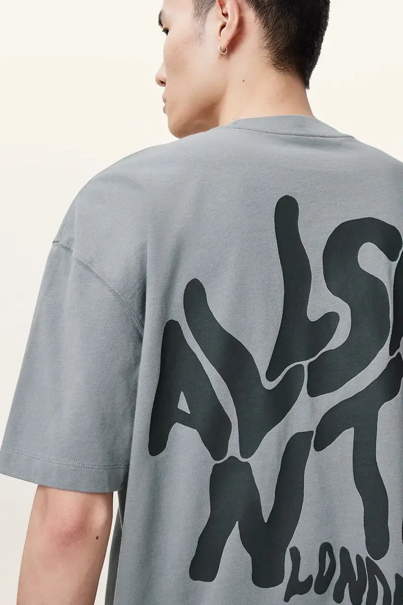 AllSaints T-shirt Uomo Grigio 3324564 miniatura 3