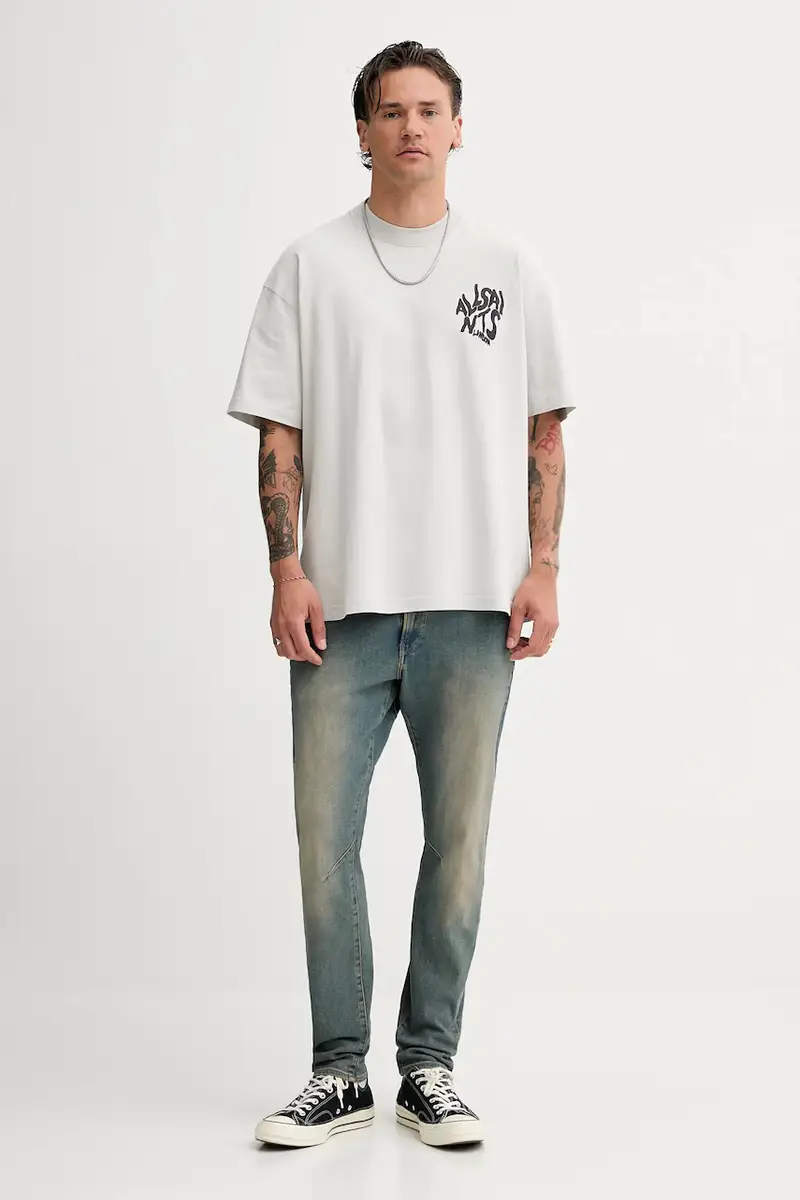 AllSaints T-shirt Uomo Grigio 3137714 miniatura 2