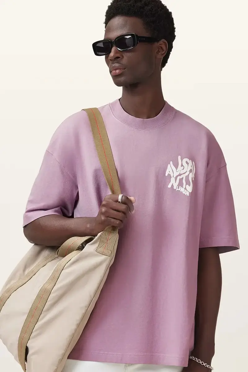 AllSaints T-shirt Uomo Grigio 3159537 miniatura 5