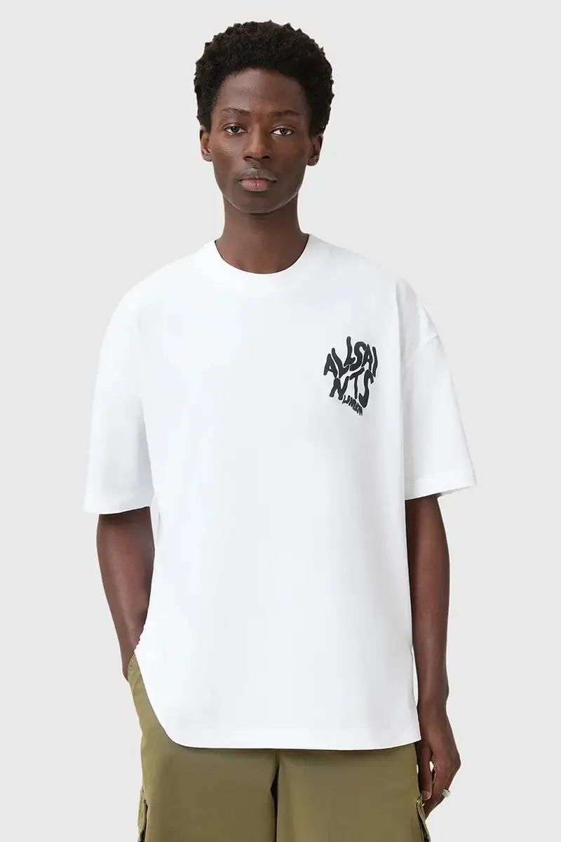 AllSaints T-shirt Uomo Bianco 3243028 miniatura 4
