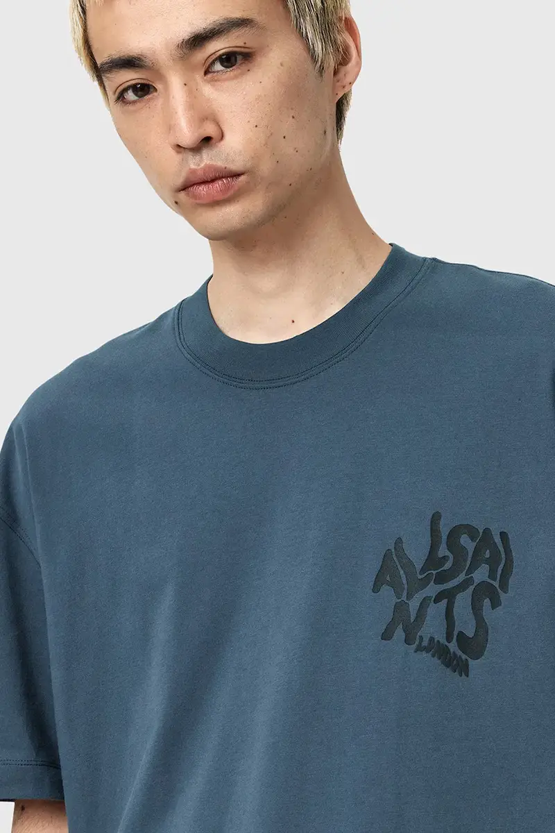 AllSaints T-shirt Uomo Blu 3245654 miniatura 3