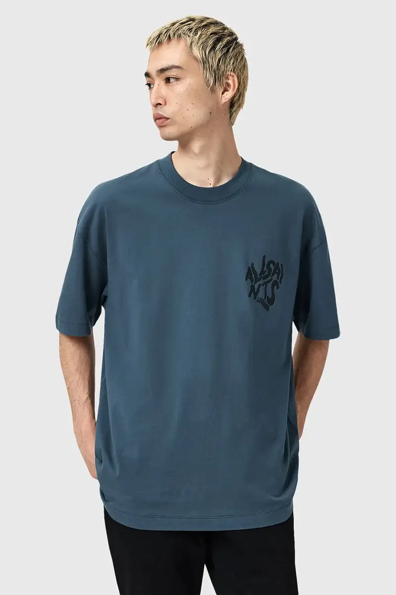 AllSaints T-shirt Uomo Blu 3245654 miniatura 4