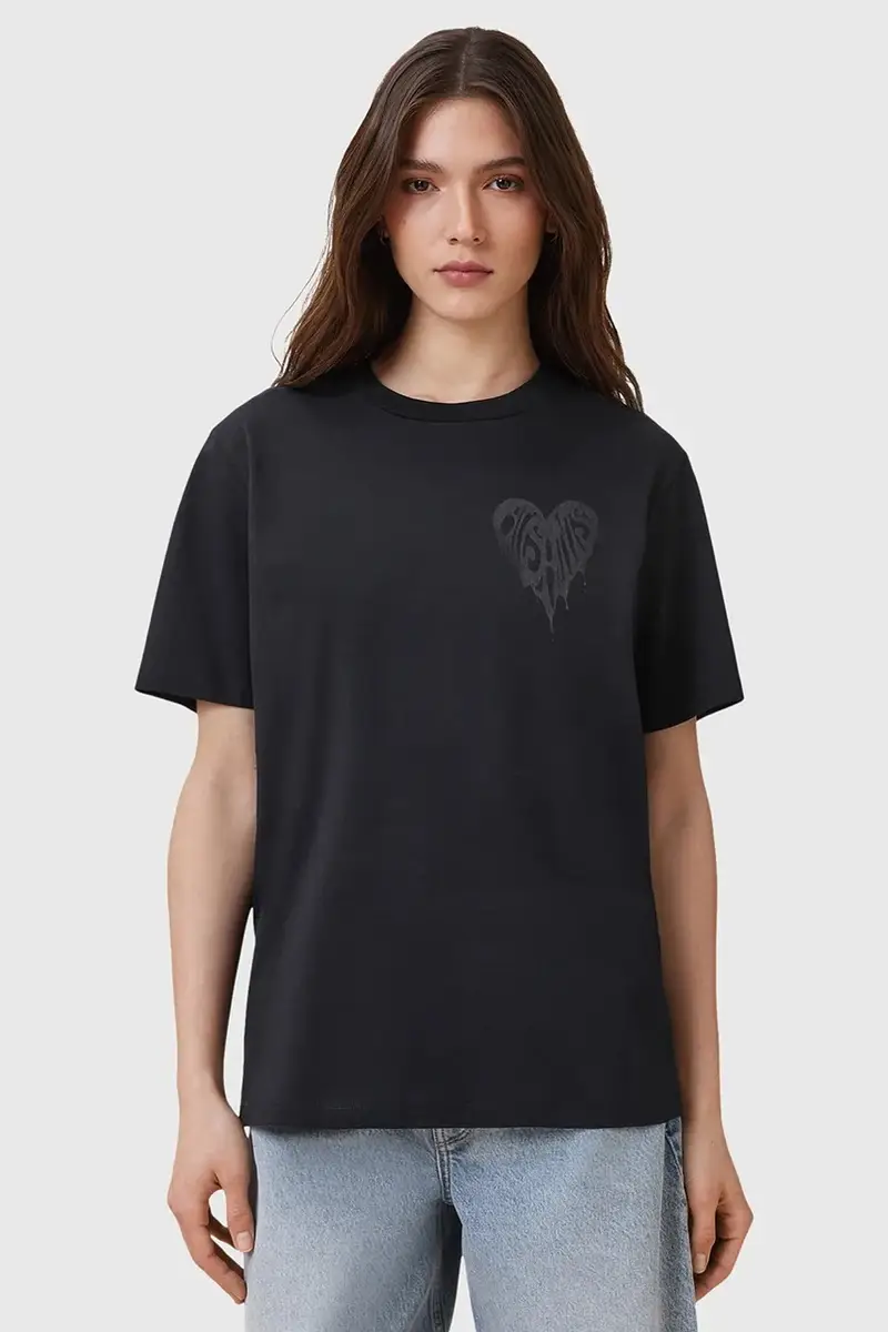 AllSaints T-shirt Donna Nero 3426869 miniatura 4