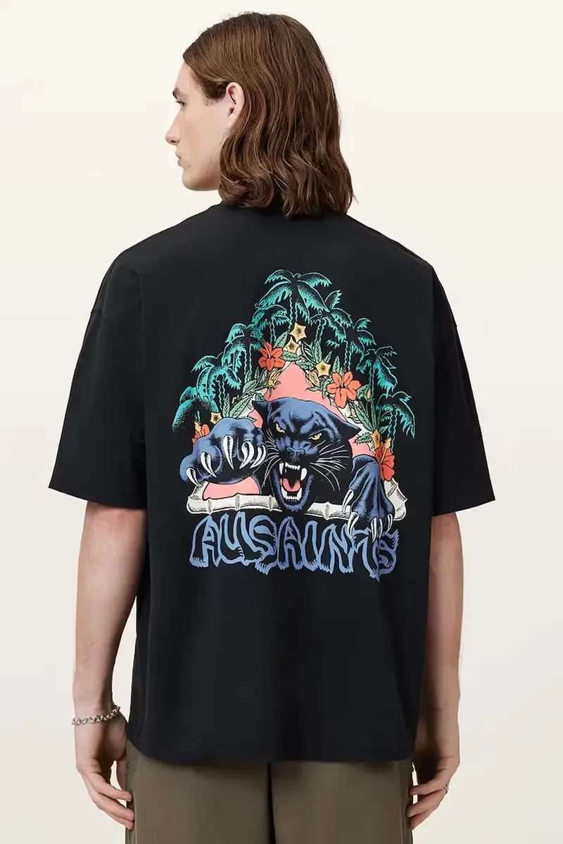 AllSaints T-shirt Uomo Grigio 3137871 miniatura 2