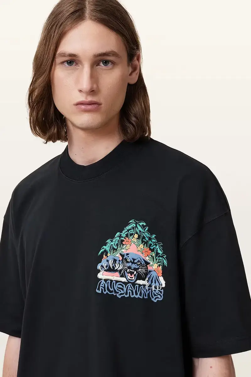 AllSaints T-shirt Uomo Grigio 3137871 miniatura 4