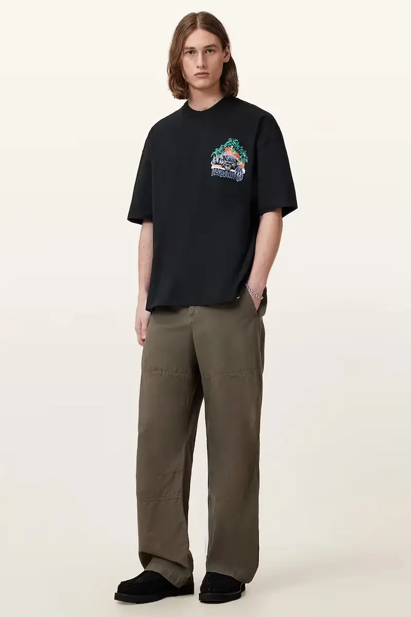 AllSaints T-shirt Uomo Grigio 3137871 miniatura 5