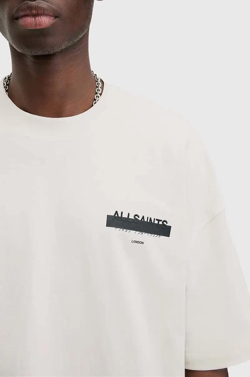 AllSaints T-shirt Uomo Bianco 3300663 miniatura 4