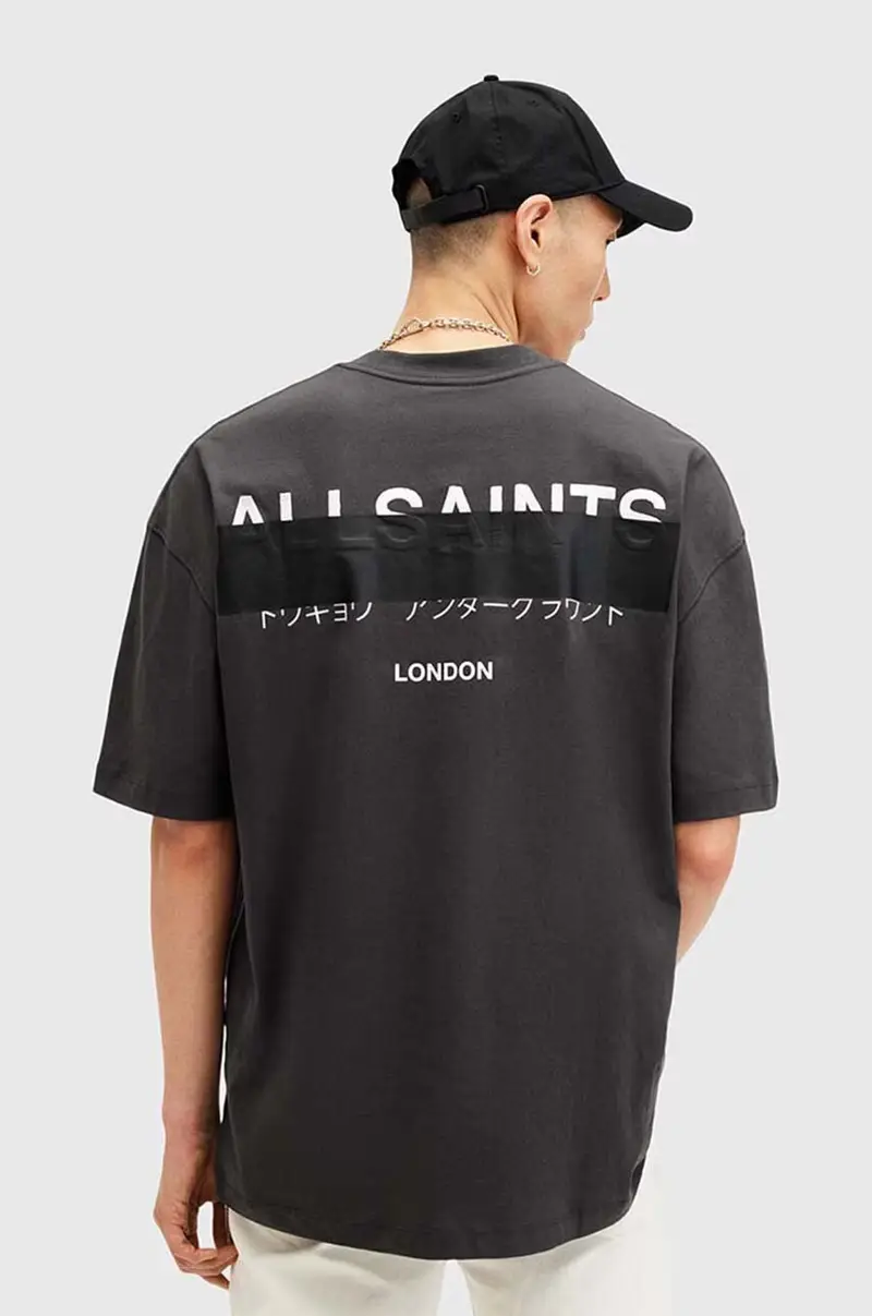 AllSaints T-shirt Uomo Nero 3626415 miniatura 2
