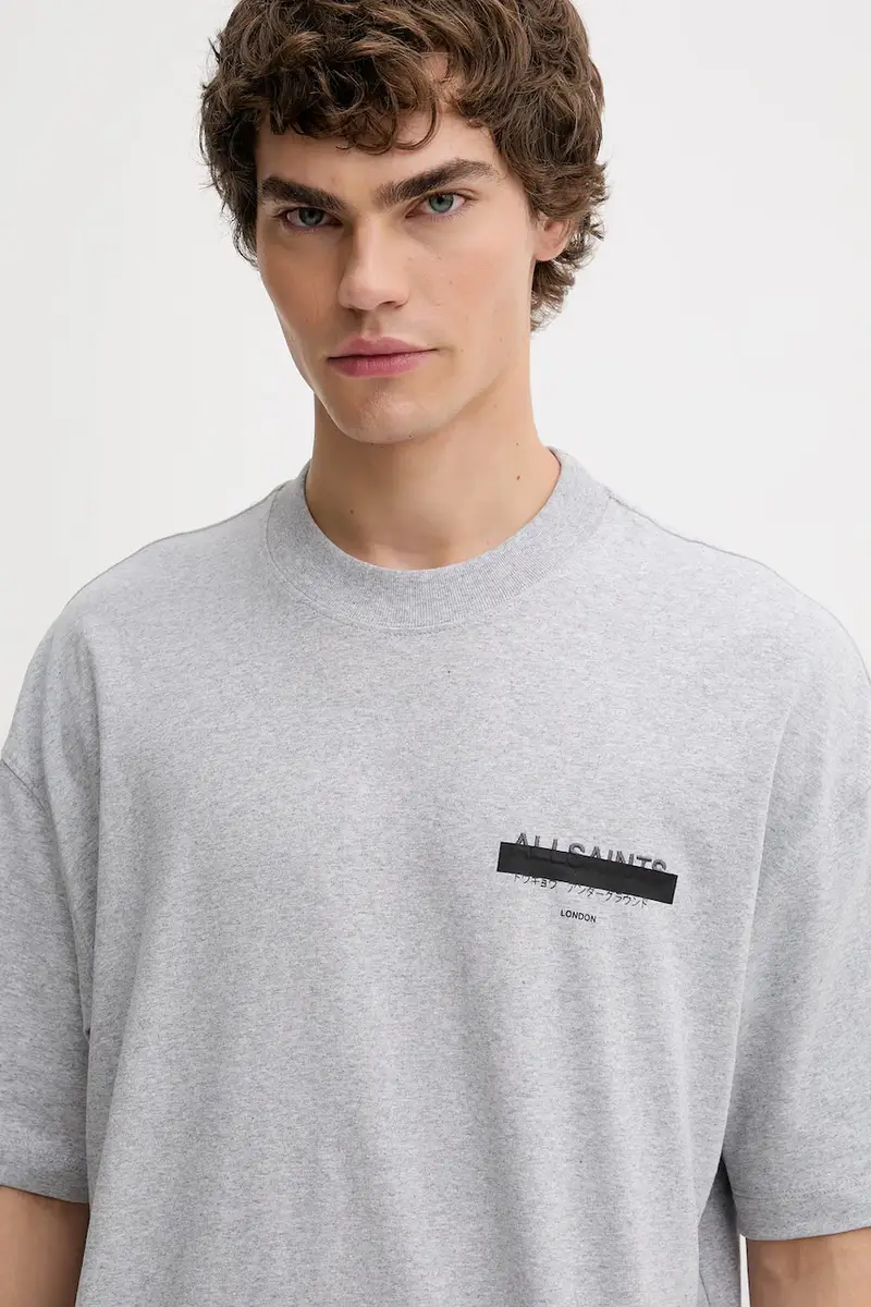 AllSaints T-shirt Uomo Grigio 3769991 miniatura 4