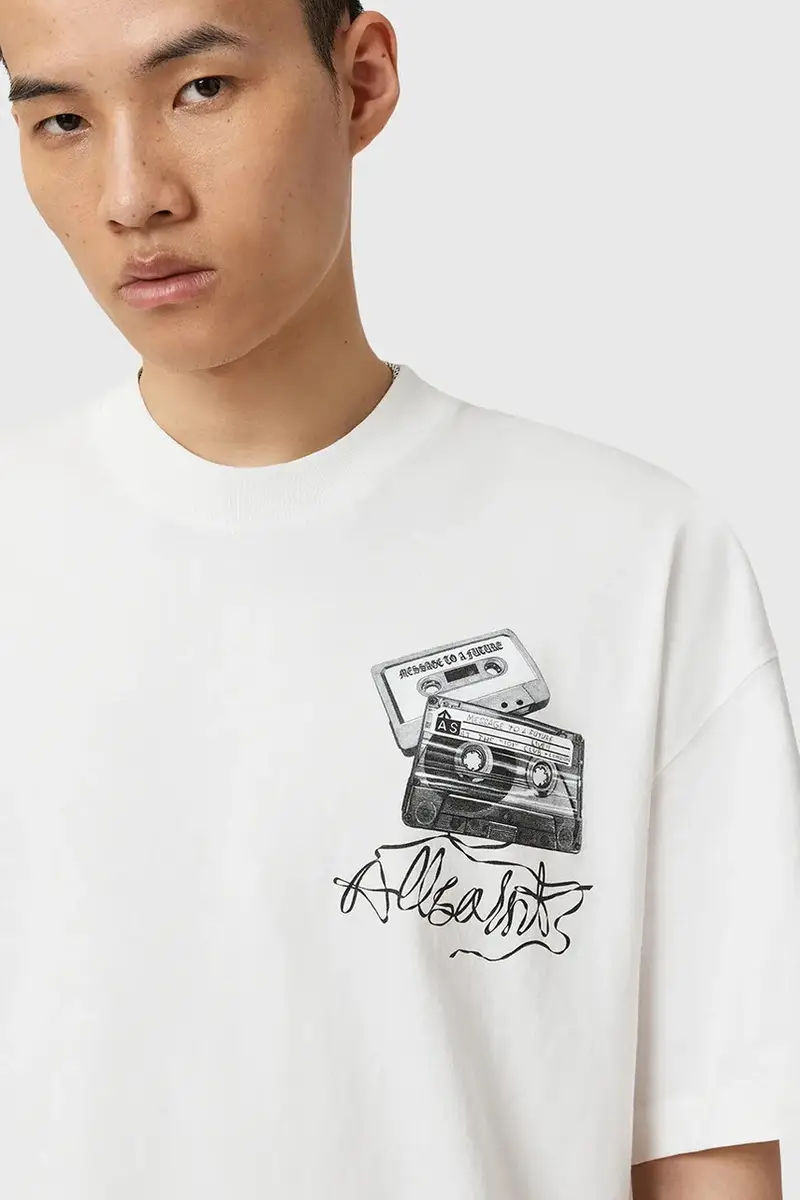 AllSaints T-shirt Uomo Bianco 2982502 miniatura 3