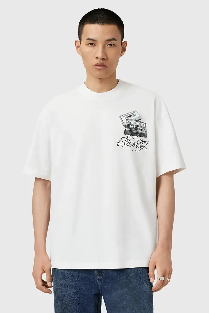 AllSaints T-shirt Uomo Bianco 2982502 miniatura 4
