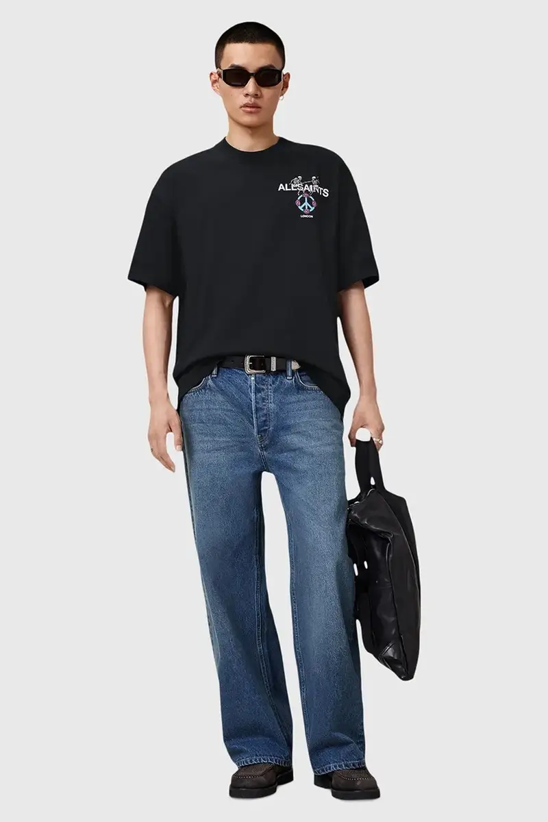 AllSaints T-shirt Uomo Nero 3275859 miniatura 5