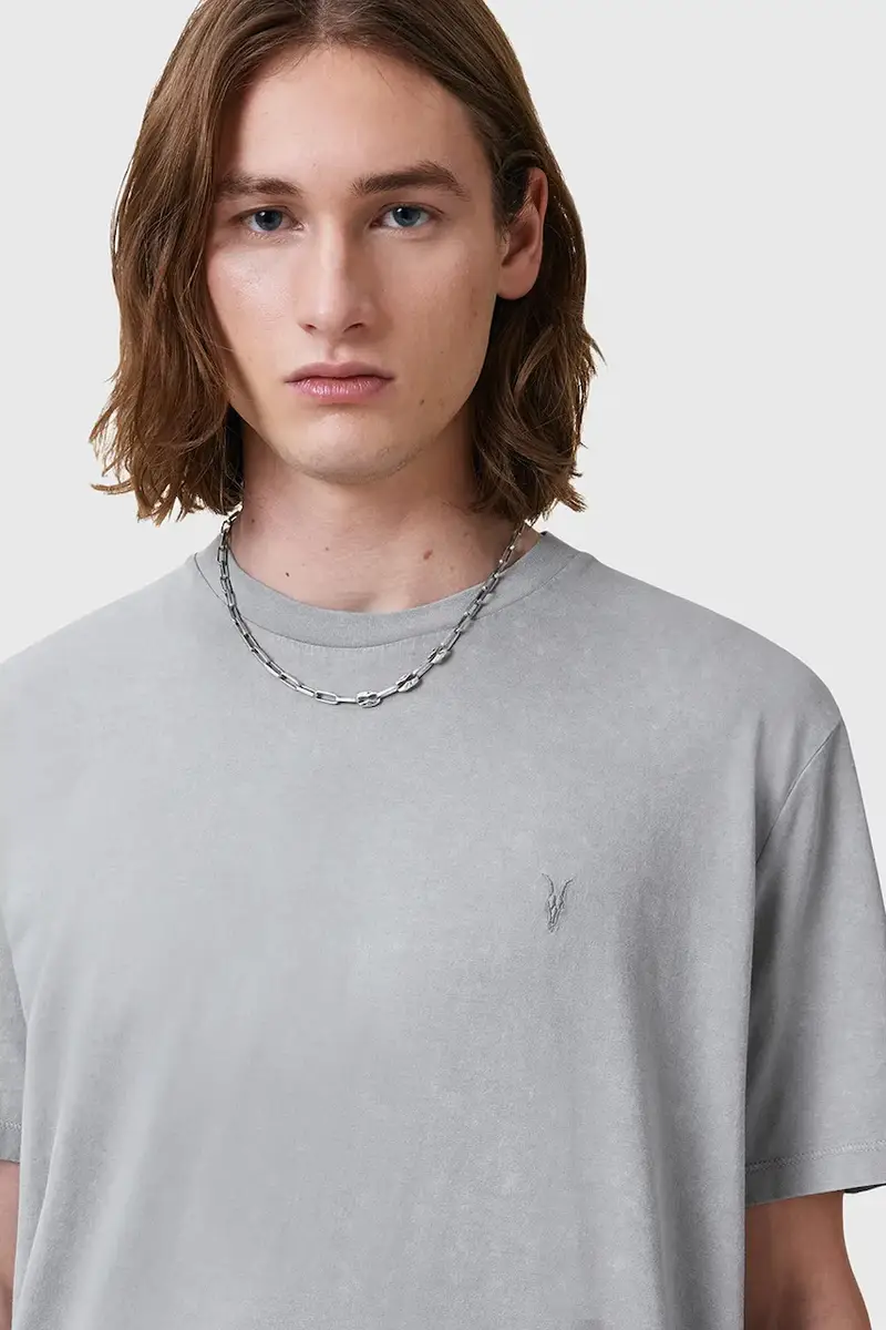 AllSaints T-shirt Uomo Grigio 3137726 miniatura 2