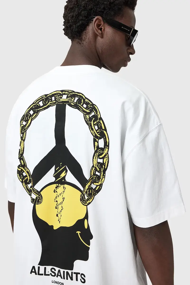 AllSaints T-shirt Uomo Bianco 3243381 miniatura 2
